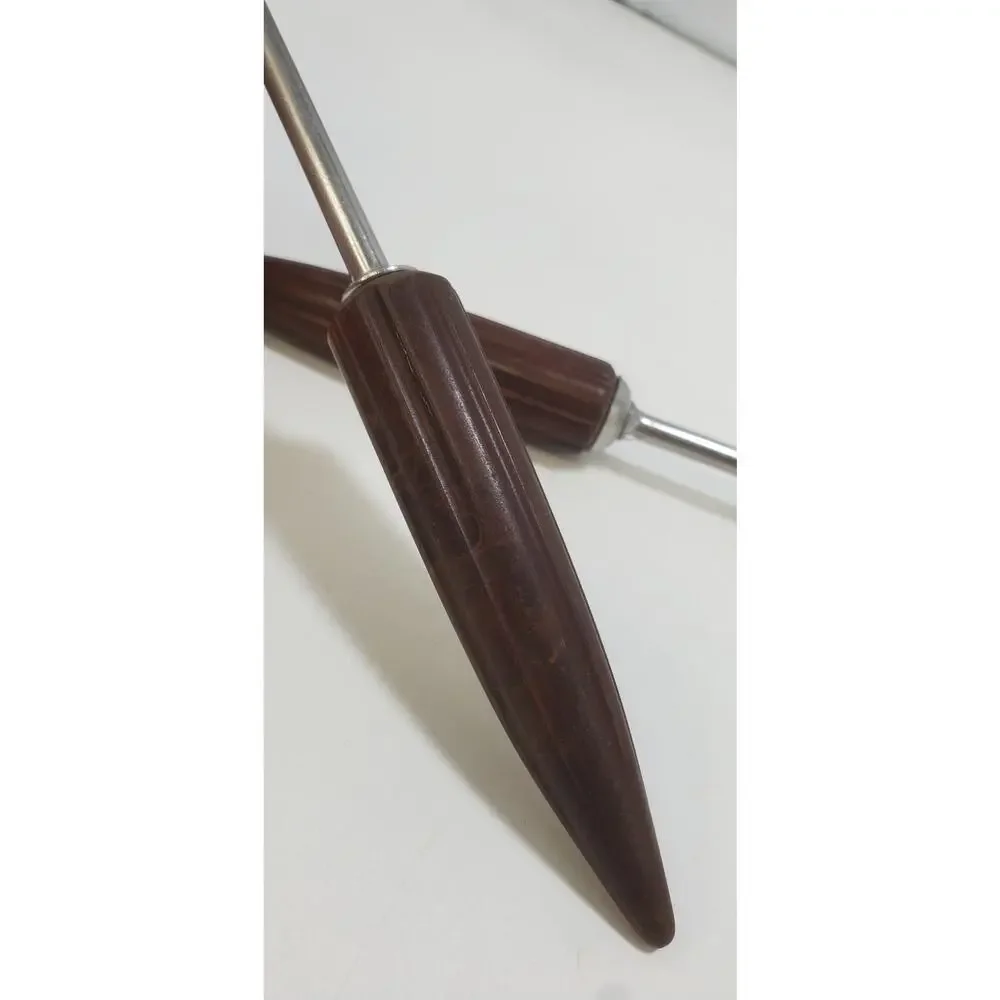 Vintage Androck BULLET Lg Serving/Cooking Spoons Brown Bakelite, Set of 2
